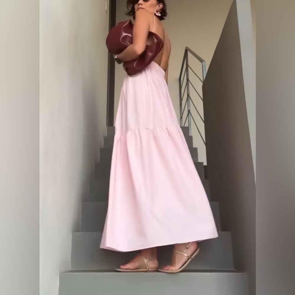 Commense Solid Backless Long Dress - Picture 5 of 15